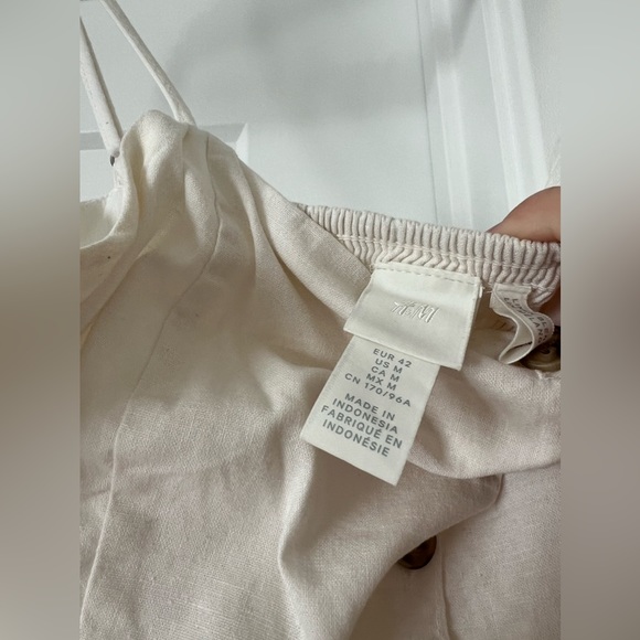 H&M Button Front Linen Blend Dress - Picture 2 of 3